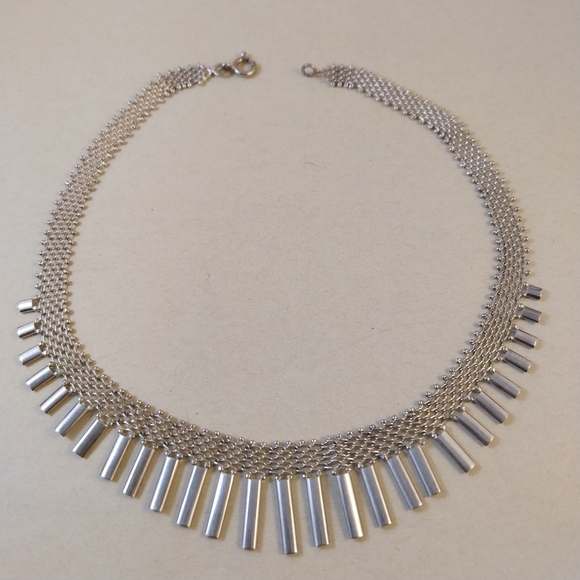 Sterling Silver Italy Choker Necklace - Picture 10 of 12
